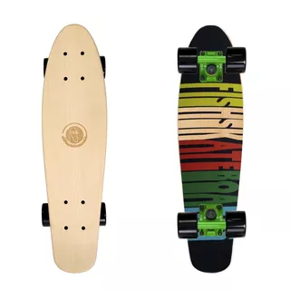 Penny Board Fish Classic Wood - 70s-Green-Black