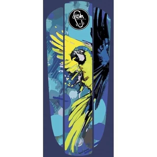 Penny Board Sticker Fish Classic 22” - Black Hawaii - Blue Parrot