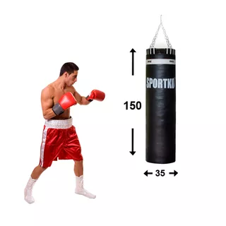 Leather Punching Bag SportKO Leather 35x150cm