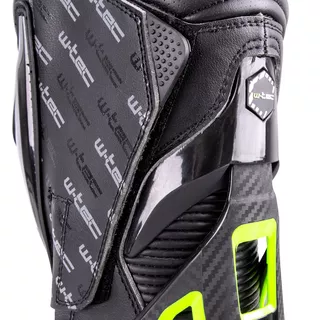 Leather Motorcycle Boots W-TEC Hernot W-3015 - Black-Fluorescent Yellow