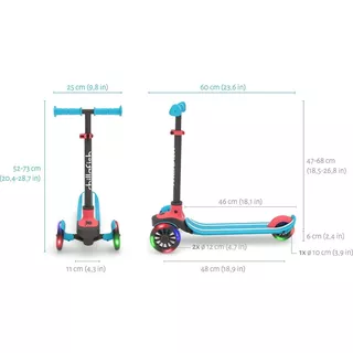 Children’s Three-Wheel Scooter Chillafish Scotti Glow