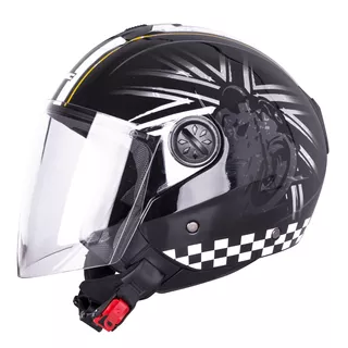 Kask motocyklowy otwarty na skuter FS-715B Union Black