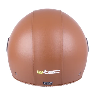 Scooter Helmet W-TEC FS-701B Leather Brown - Brown, XL (61-62)
