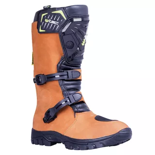 Skórzane buty motocyklowe enduro W-TEC MX-1 - Brązowy