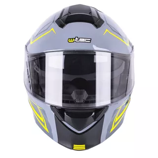 Flip-Up Motorcycle Helmet W-TEC V271 - Black-Grey