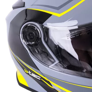 Flip-Up Motorcycle Helmet W-TEC V271 - Black-Grey