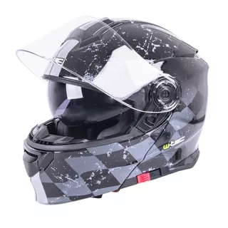 Preklopna moto čelada W-TEC V271 - črna-rumena