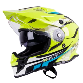 Motorcycle Helmet W-TEC V331 - Black-Green-Yellow