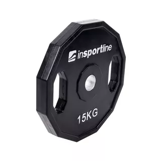 inSPORTline Ruberton gummierte Hantel-Scheibe 15 kg