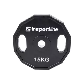 inSPORTline Ruberton gummierte Hantel-Scheibe 15 kg