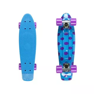 Pennyboard Fish Print DOTS 22" - silver-transparent-blue