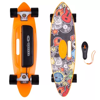 Elektrický longboard WORKER Smuthrider - žluto-zelená - černo-oranžová