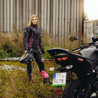Women’s Leather Moto Gloves W-TEC Malvenda - S