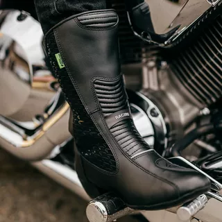 Damen Motorrad Lederstiefel W-TEC NF-6090 - schwarz