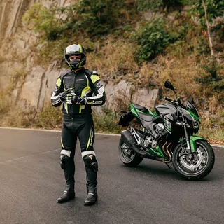 Pánske kožené moto kalhoty W-TEC Vector - 2. akosť