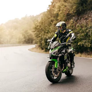 Męska skórzana kurtka motocyklowa W-TEC Velocity - OUTLET - Czarny-fluo