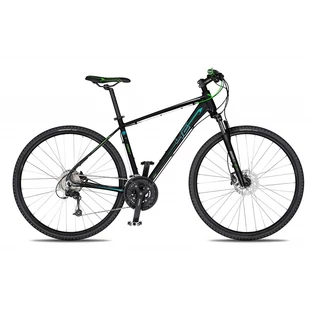 Pánsky crossový bicykel 4EVER Credit Disc 28'' - model 2018 - čierno-zelená - čierno-zelená