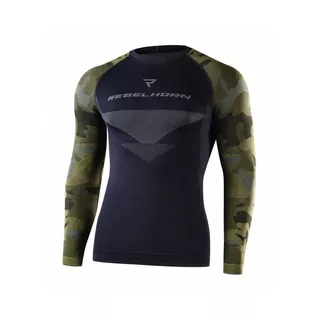 Thermal Motorcycle Long Sleeve T-Shirt Rebelhorn Freeze Jersey - Black-Camo