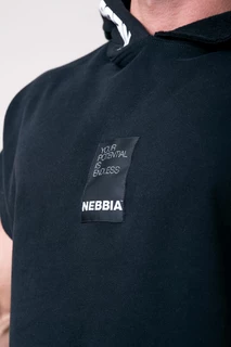 Nebbia NO LIMITS rag top edző felső kapucnival 175 - fekete