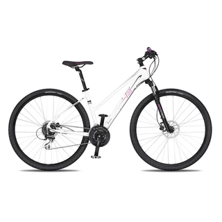 Dámsky crossový bicykel 4EVER Jasmine Disc 28" - model 2019 - bielo-ružová