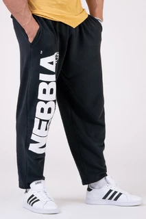 Férfi ikonikus melegítő nadrág Nebbia Beast Mode On 186 - szürke