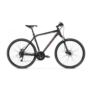 Pánsky crossový bicykel Kross Evado 5.0 28" - model 2021 - čierno-červená - čierno-červená