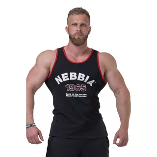 Men’s Tank Top Nebbia Old School Muscle 193 - Light Grey - Black