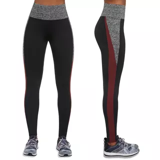 Damskie sportowe legginsy BAS BLACK Extreme - Czarno-szaro-czerwony