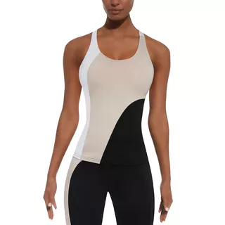 BAS BLACK Flow-Top 50 Damen Sporttop - schwarz/cremefarbe - schwarz/cremefarbe