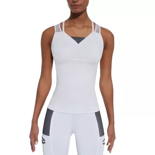 BAS BLACK Passion-Top 50 Damen Sporttop - weiß-blau