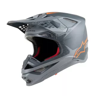 MX přilba Alpinestars Supertech S-M10 Meta MIPS antracit/šedá/oranžová fluo