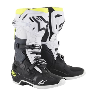 MX Boot Alpinestars Tech 10 černá/bílá/žlutá fluo 2022