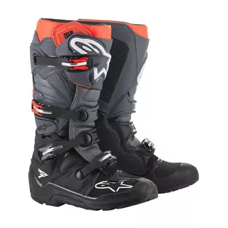 Dirt Bike Boot Alpinestars Tech 7 Enduro černá/šedá/červená fluo 2022