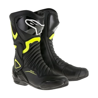 Women’s Motorcycle Boots Alpinestars S-MX 6 Black/Fluo Yellow 2022 - Black/Fluo Yellow