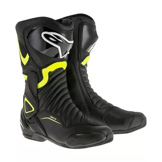 Dámské moto boty Alpinestars S-MX 6 černé/žluté fluo