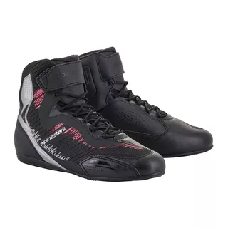 Women’s Motorcycle Shoes Alpinestars Stella FASTER-3 Rideknit Black/Silver/Pink - Black/Silver/Pink - Black/Silver/Pink