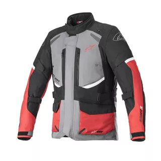 Motorcycle Jacket Alpinestars Andes Drystar Gray/Black/Red 2022 - Grey/Black/Red