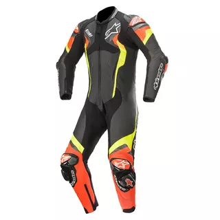 Jednodílná moto kombinéza Alpinestars Atem 4 černá/červená fluo/žlutá fluo - černá/červená fluo/žlutá fluo