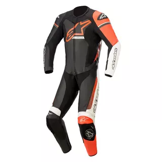 Jednodielna moto kombinéza Alpinestars GP Force Phantom čierna/biela/červená fluo