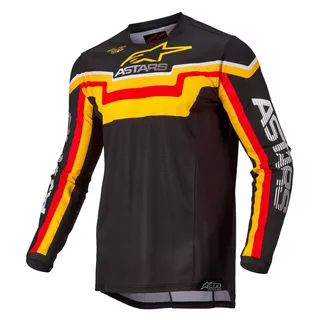 Moto Clothing Alpinestars Techstar Quadro černá/žlutá/mandarinka 2022