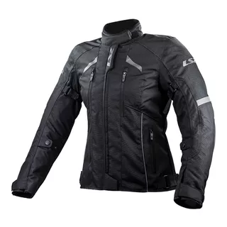 Women’s Motorcycle Jacket LS2 Serra EVO Lady Black - Black