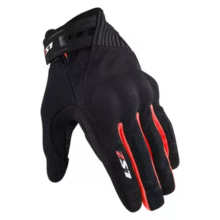 Pánske moto rukavice LS2 Dart 2 Black Red - čierna/červená - čierna/červená