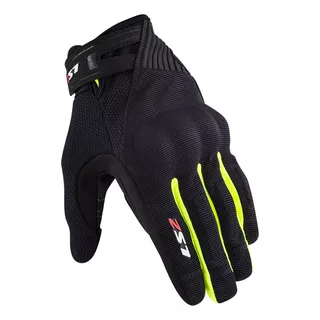 Pánske moto rukavice LS2 Dart 2 Black H-V Yellow - čierna/fluo žltá