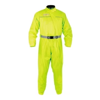 One-Piece Waterproof Motorcycle Over Suit Oxford Rain Seal Fluo - Fluorescent Yellow