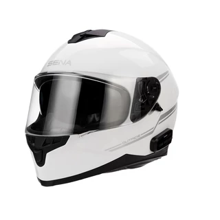 Cestovná helma Sena SENA Outride s headsetem lesklá bílá