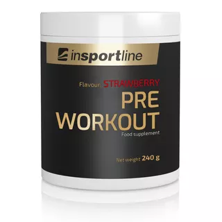 Doplněk stravy inSPORTline Pre Workout příchuť jahoda 240g