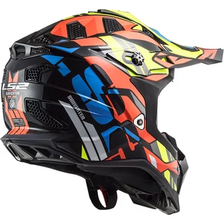 Motocross Helmet LS2 MX700 Subverter Rascal - Gloss Black Fluo Orange