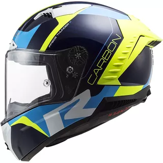 Motorcycle Helmet LS2 FF805 Thunder C Racing 1 - Gloss Blue Fluo Yellow