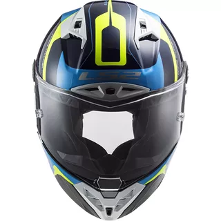 Moto prilba LS2 FF805 Thunder C Racing1 - Gloss Blue Fluo Yellow