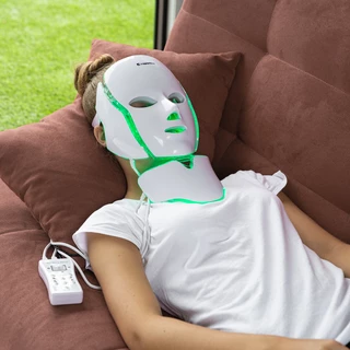 Ošetrujúca LED maska na tvár a krk inSPORTline Hilmana
